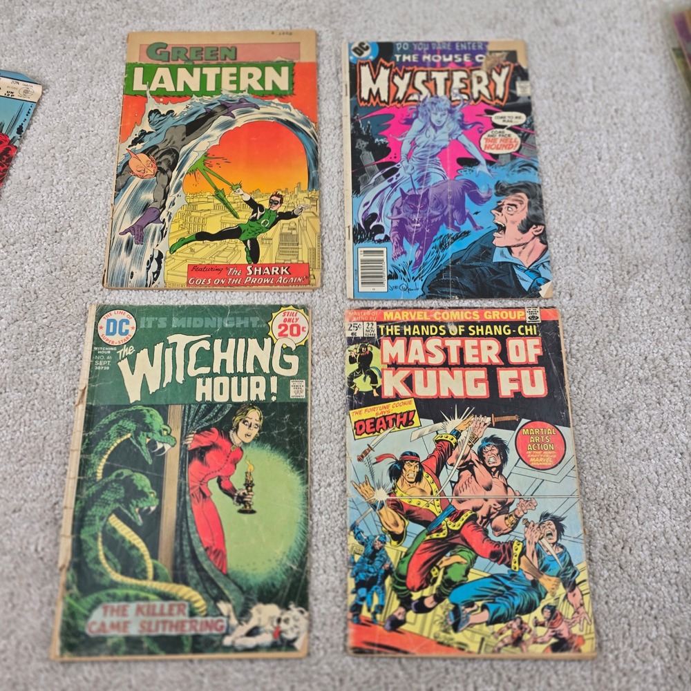 DC Marvel Comic Book Lot Green Lantern Witching Hour House of Mystery Kung Fu
